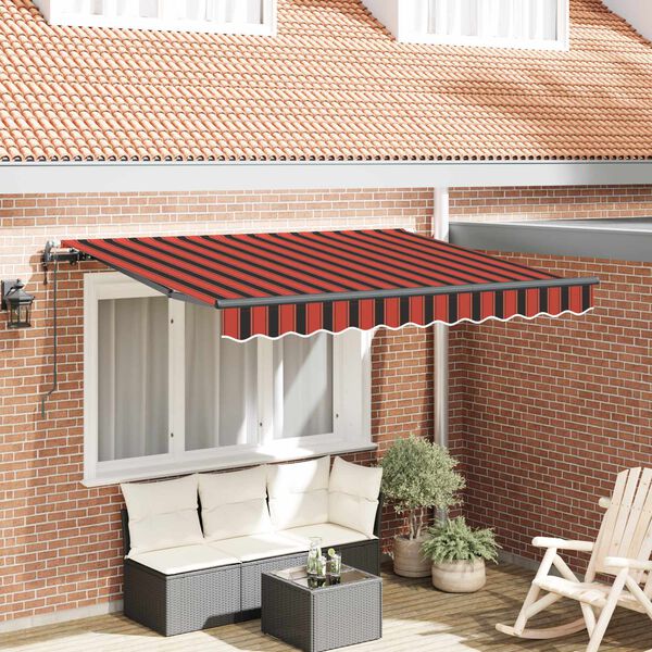 vidaXL Toldo Retr&aacute;til Castanho 250 x 200 cm tecido