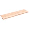 vidaXL Prateleira de parede 220x60x(2-6)cm carvalho maci&ccedil;o n&atilde;o tratado