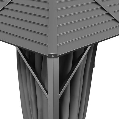 vidaXL Gazebo com telhado duplo 3x3 m antracite