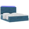 vidaXL Estrutura cama otomana colch&otilde;es 180x200 cm veludo azul escuro
