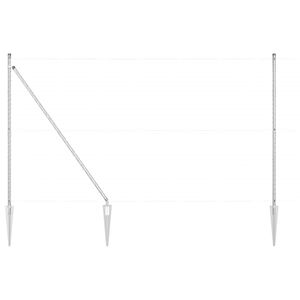 vidaXL Poste de Cerca 26 pcs Cinzeto 3,2 x 3,2 x 180 cm