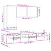 vidaXL 5 pcs m&oacute;veis de parede p/ TV derivados madeira carvalho fumado