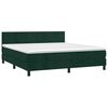 vidaXL Cama com molas/colch&atilde;o 180x200 cm veludo verde-escuro