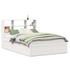 vidaXL Cama sem colch&atilde;o 140x190 cm madeira de pinho maci&ccedil;a branco