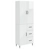 vidaXL Conjunto de Gabinete 2 unid. Branco Brilhante