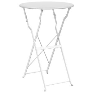 vidaXL Mesa de esplanada Branco &Oslash; 50 x 71 cm