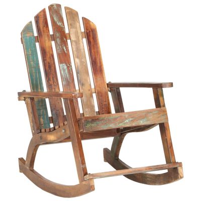 vidaXL Cadeira de baloiço para jardim madeira recuperada maciça