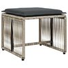 vidaXL 7 pcs conj. jantar p/ jardim c/ almofad&otilde;es vime PE cinza-claro