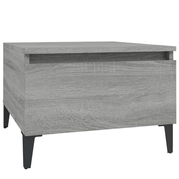 vidaXL Mesa de apoio 50x46x35 cm derivados de madeira cinzento sonoma