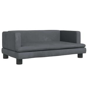 vidaXL Cama para c&atilde;es 80x45x30 cm veludo cinzento-escuro