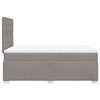 vidaXL Cama boxspring c/ colch&atilde;o 120x190cm tecido castanho-acinzentado