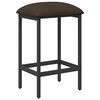 vidaXL Banco de bar Cinzento-acastanhado 40 x 32 x 74 cm