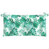 vidaXL Almofad&atilde;o banco jardim 110x50x7 cm tecido oxford padr&atilde;o folhas