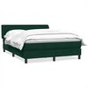 vidaXL Cama com molas/colch&atilde;o 160x220 cm veludo verde-escuro