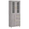 vidaXL Arm&aacute;rio alto 69,5x34x180 cm derivados de madeira sonoma cinza