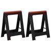 vidaXL Cavaletes dobr&aacute;veis 2 pcs 350 kg polipropileno preto e vermelho