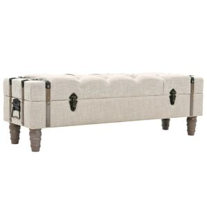 vidaXL Banco de arruma&ccedil;&atilde;o madeira maci&ccedil;a e a&ccedil;o 111x34x37 cm