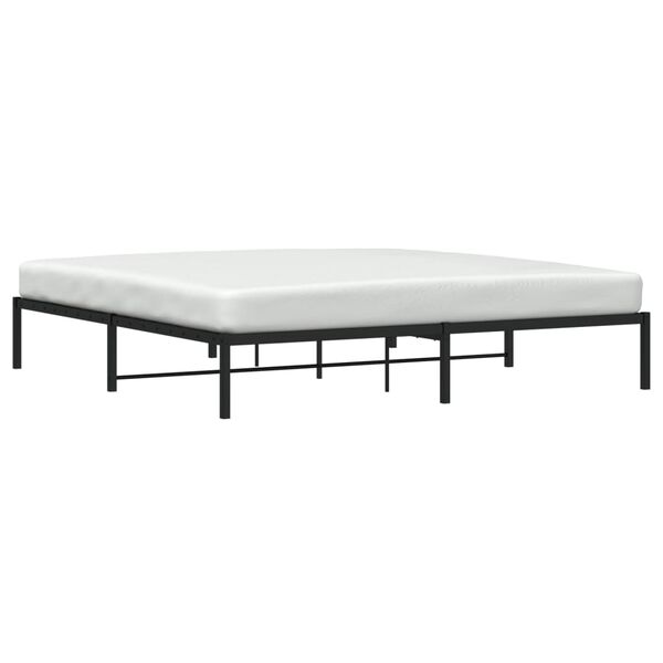 vidaXL Estrutura de cama 200x200 cm metal preto