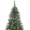 vidaXL Árvore Natal artificial pré-iluminada c/ bolas 210 cm