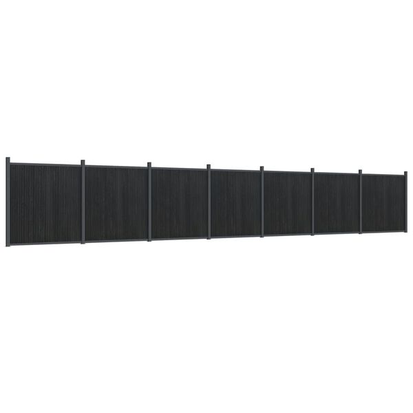 vidaXL Painel de veda&ccedil;&atilde;o 1218x186 cm WPC cinzento