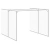 vidaXL Casota cães c/ parque 214x661x181 cm aço galvaniz. cinza-claro