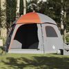 vidaXL Tenda familiar estilo Igloo 6 pessoas imperm. cinza/laranja