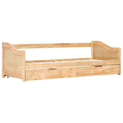 vidaXL Estrutura sofá-cama de puxar 90x200 cm madeira pinho