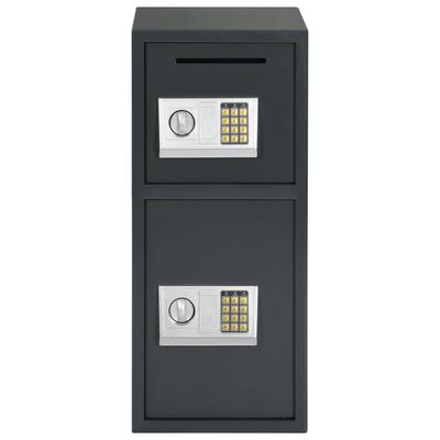 vidaXL Cofre digital com porta dupla 35x31x80 cm cinzento escuro