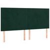 vidaXL Cama box spring c/ colch&atilde;o/LED 160x200 cm veludo verde-escuro