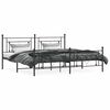 vidaXL Estrutura de cama com cabeceira e p&eacute;s 193x203 cm metal preto