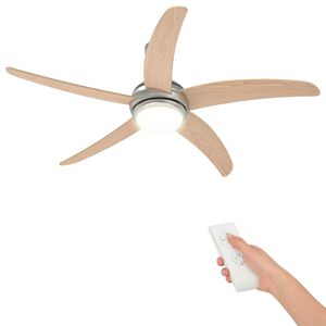vidaXL Ventilador de teto com luz &Oslash; 130 cm Sonoma
