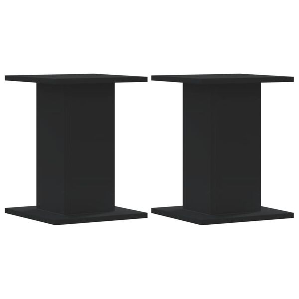 vidaXL Suportes p/ plantas 2 pcs 30x30x40 cm derivados madeira preto