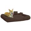 vidaXL Almofad&atilde;o p/ c&atilde;es c/ almofadas 135x110x23cm oxford castanho
