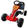 vidaXL Kart a pedais vermelho