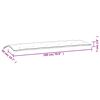 vidaXL Almofad&atilde;o p/ banco jardim 180x50x7 cm tecido oxford azul/branco