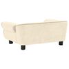 vidaXL Sofá para cães 72x45x30 cm pelúcia cor creme