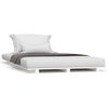 vidaXL Estrutura de cama 90x190 cm madeira de pinho maci&ccedil;a branco