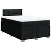 vidaXL Cama boxspring com colch&atilde;o 120x190 cm tecido preto