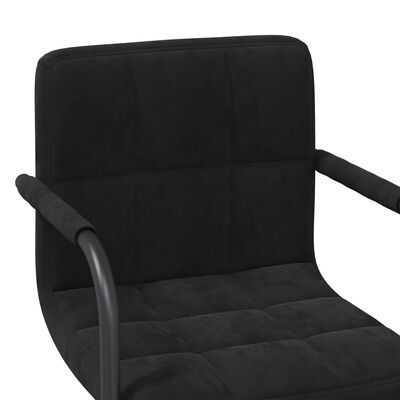 vidaXL Cadeiras de jantar giratórias 2 pcs veludo preto