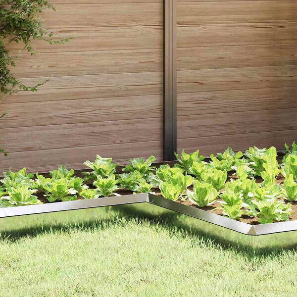 vidaXL Cerca de Caracol 4 pcs Prateado 10 x 10 x 25 cm A&ccedil;o Galvanizado