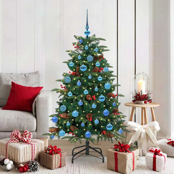 vidaXL &Aacute;rvore de Natal Artificial Verde 150 cm PVC, Metal e Pl&aacute;stico