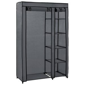 vidaXL Roupeiro dobr&aacute;vel 110x45x175 cm tecido cinzento