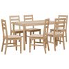 vidaXL 7 pcs conjunto de jantar madeira de ac&aacute;cia maci&ccedil;a