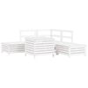vidaXL 6 pcs conjunto sof&aacute;s de jardim madeira de pinho maci&ccedil;a branco
