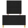 vidaXL Estrutura da Cama com cabeceira Preto 80 x 200 cm tecido