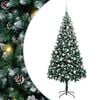 vidaXL &Aacute;rvore de Natal Artificial Verde 210 cm PVC, A&ccedil;o e Pl&aacute;stico