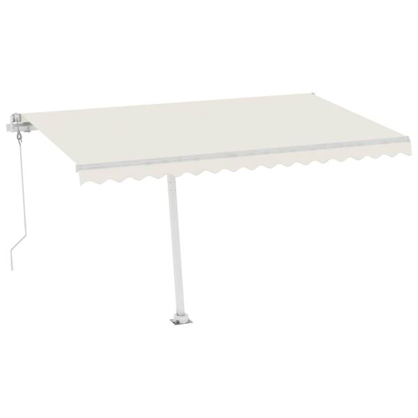 vidaXL Toldo automático independente 400x300 cm cor creme