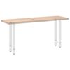 vidaXL P&eacute;s de mesa de console , brancos, 2 pe&ccedil;as, 28x(72-73) cm, a&ccedil;o