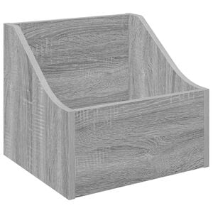 vidaXL Caixa de Discos LP Sonoma cinzento 37 x 33 x 32 cm