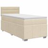 vidaXL Cama box spring com colch&atilde;o Creme 100 x 200 cm Tecido